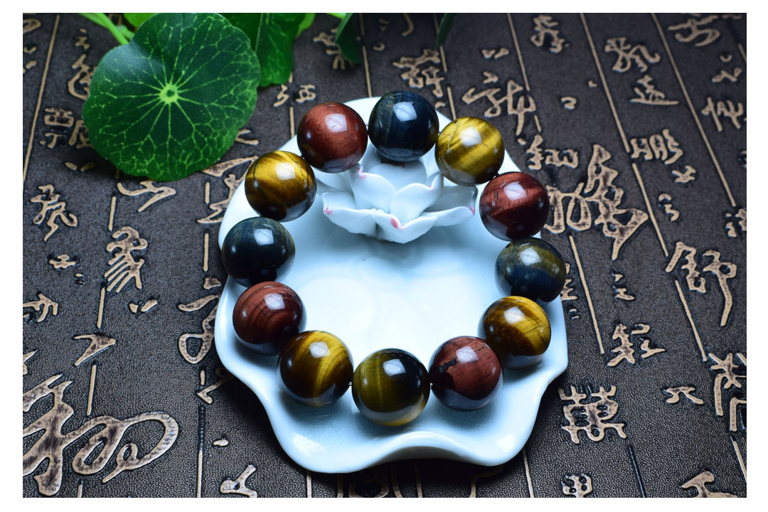 Fujingyuan Jewelry Natural Red Yellow Blue Three Colors Tiger-Eye Bracelet Tiger Eye Stone Agate Jade Bracelet Fujingyuan Jewelry Natural Red Yellow Blue Three Colors Tiger-Eye Bracelet Tiger Eye Stone Agate Jade Bracelet