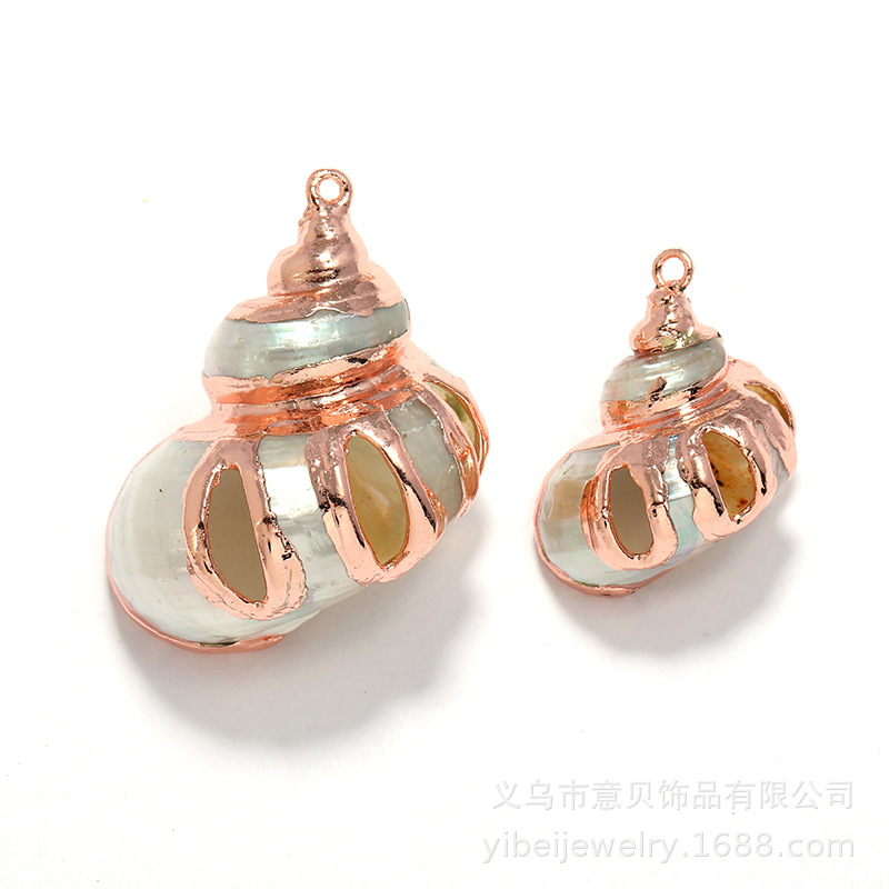 Yibei Gold-Plated Lemon Yellow Scallop Amazon Hot Jewelry Pendant Necklace Bracelet Accessories