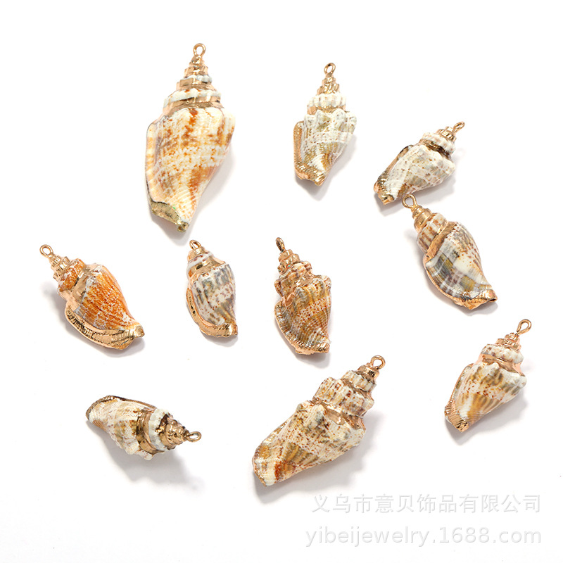 Yibei Gold-Plated Lemon Yellow Scallop Amazon Hot Jewelry Pendant Necklace Bracelet Accessories