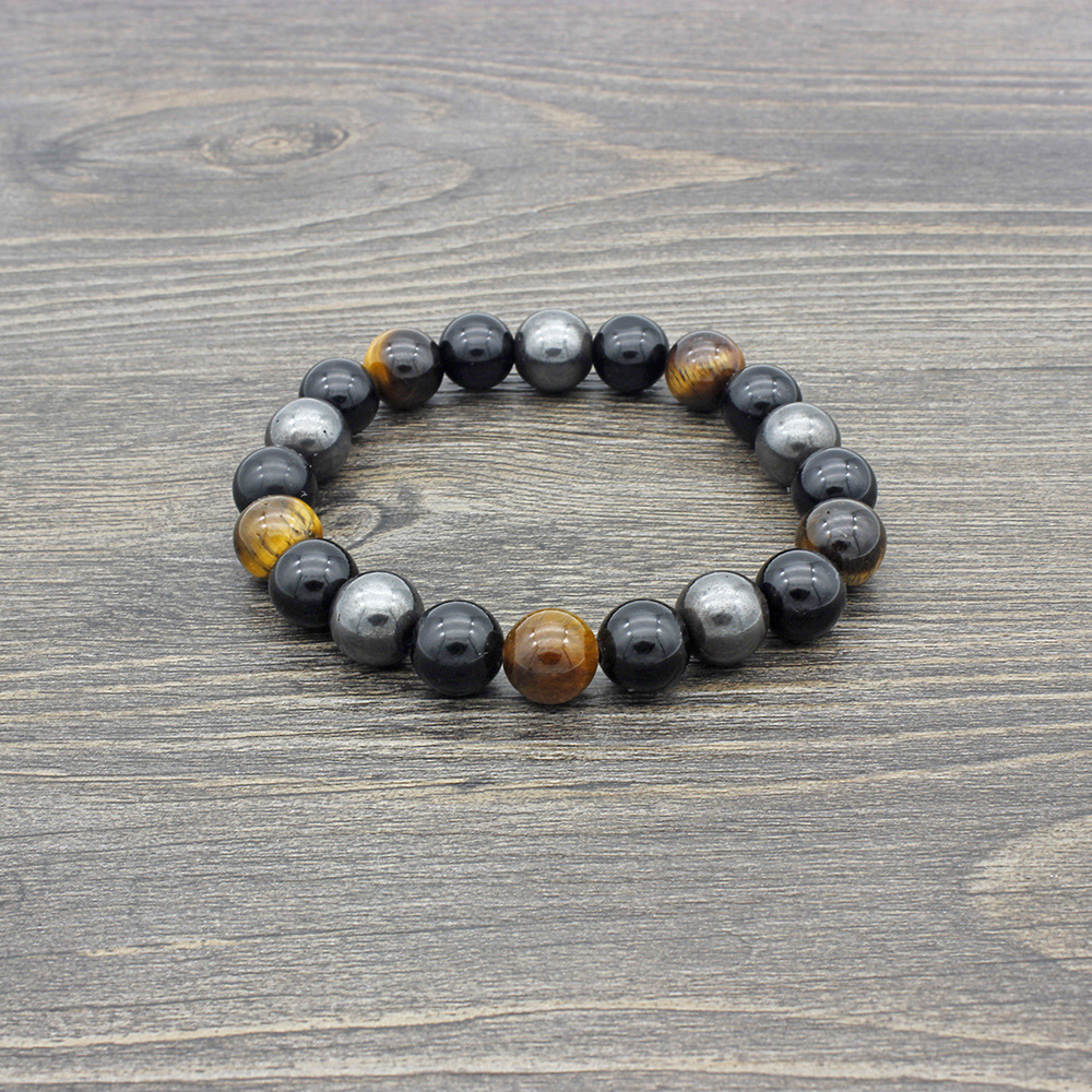 Hot-Selling Ornament Spot Supply 10mm Atmospheric Yellow Tiger Eyes Obsidian Magnetic Fashion Bracelet 6190 Hot-Selling Ornament Spot Supply 10mm Atmospheric Yellow Tiger Eyes Obsidian Magnetic Fashion Bracelet 6190