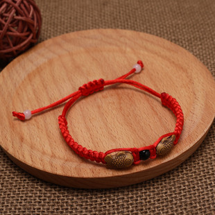 Hand-Woven Colorful Rope Bracelet Dragon Boat Festival Color Bell Colorful Rope Hanging Pig Small Yellow Duck Bracelet Ankle Chain