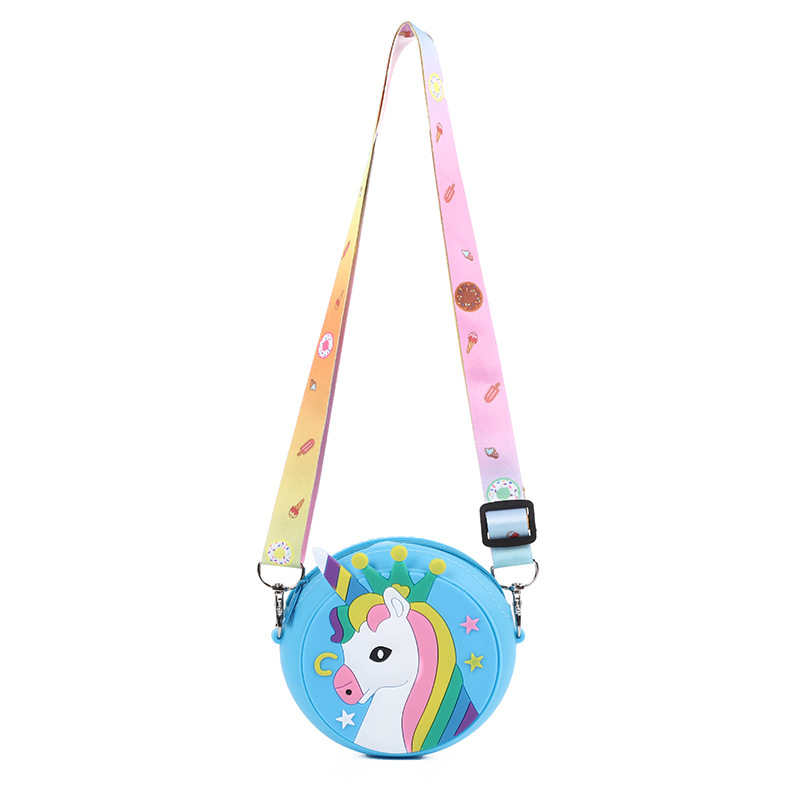 Unicorn Silicone Wallet Lovely Bag Children Coin Purse Crossbody Bag Portable Sundry Bag Cartoon Small Backpack