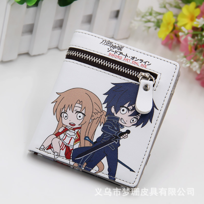 New vertical cartoon wallet 3d cartoon wallet men's and women's short cartoon silk-screen wallet