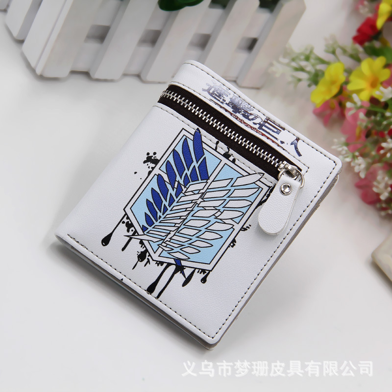 New vertical cartoon wallet 3d cartoon wallet men's and women's short cartoon silk-screen wallet