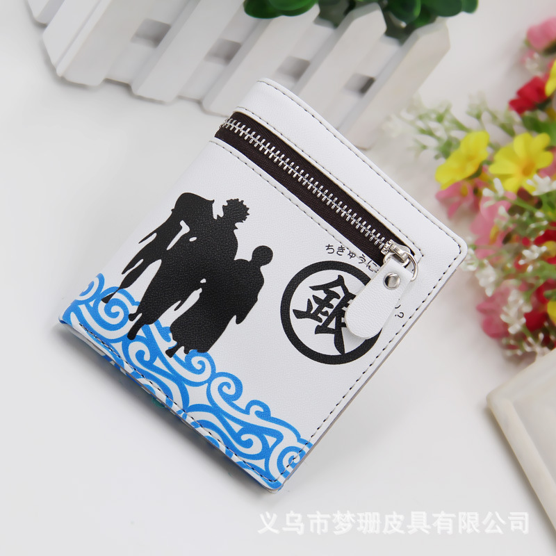 New vertical cartoon wallet 3d cartoon wallet men's and women's short cartoon silk-screen wallet