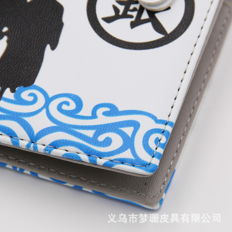 New vertical cartoon wallet 3d cartoon wallet men's and women's short cartoon silk-screen wallet