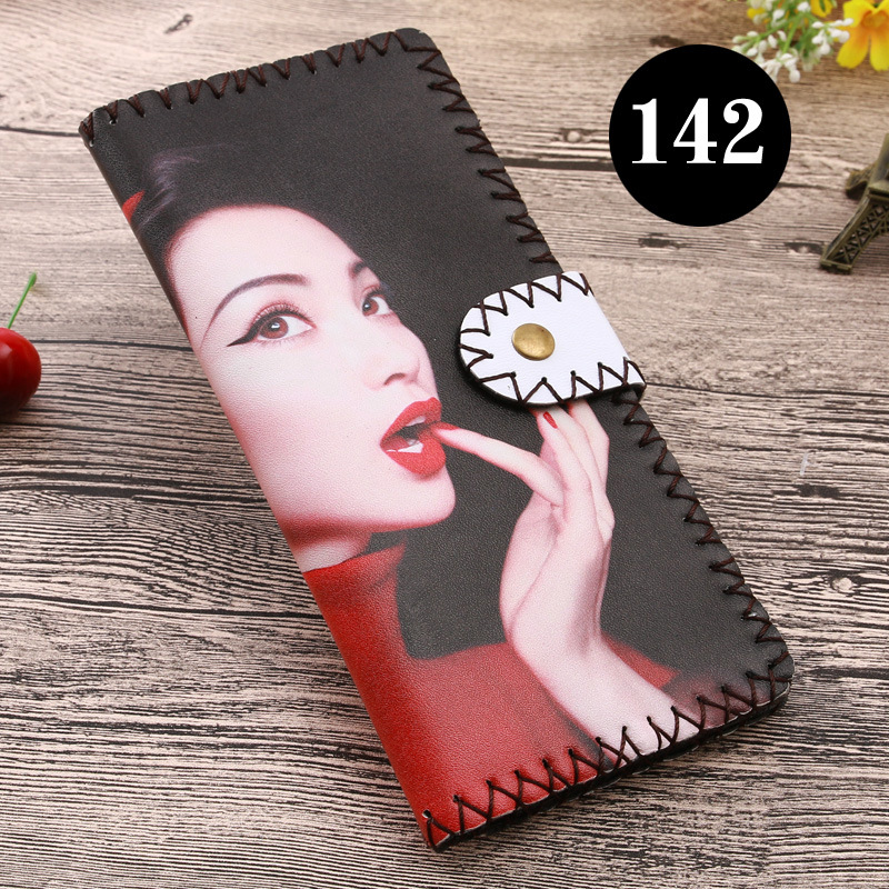  upgraded version of hand - made wallet lady leather cabinet wallet ethnic style hand - made wallet can be customized bag 