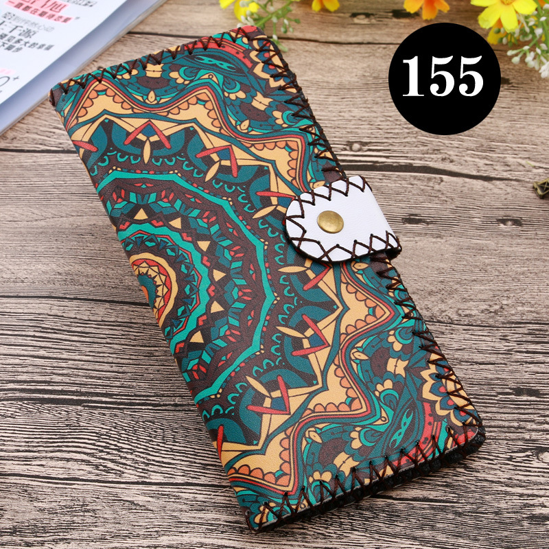 upgraded version of hand - made wallet lady leather cabinet wallet ethnic style hand - made wallet can be customized bag 