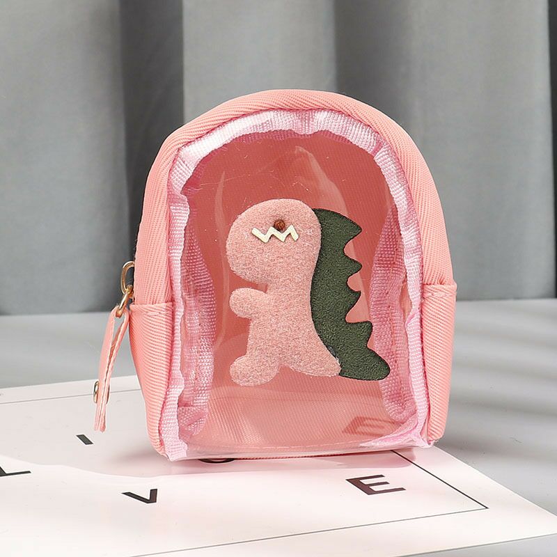 New Cartoon Cute Animal Head Promotional Gift Coin Purse Creative PU Leather Keychain Wallet Storage Bag