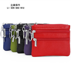 Genuine Leather MultiFunction Women's Coin Purse Key Case Business Gift Bus Wallet Style
