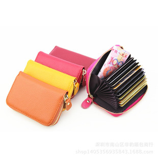 Genuine Leather MultiFunction Women's Coin Purse Key Case Business Gift Bus Wallet Style