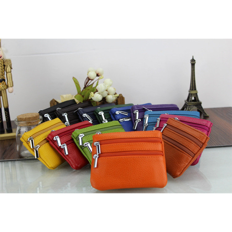Genuine Leather MultiFunction Women's Coin Purse Key Case Business Gift Bus Wallet Style