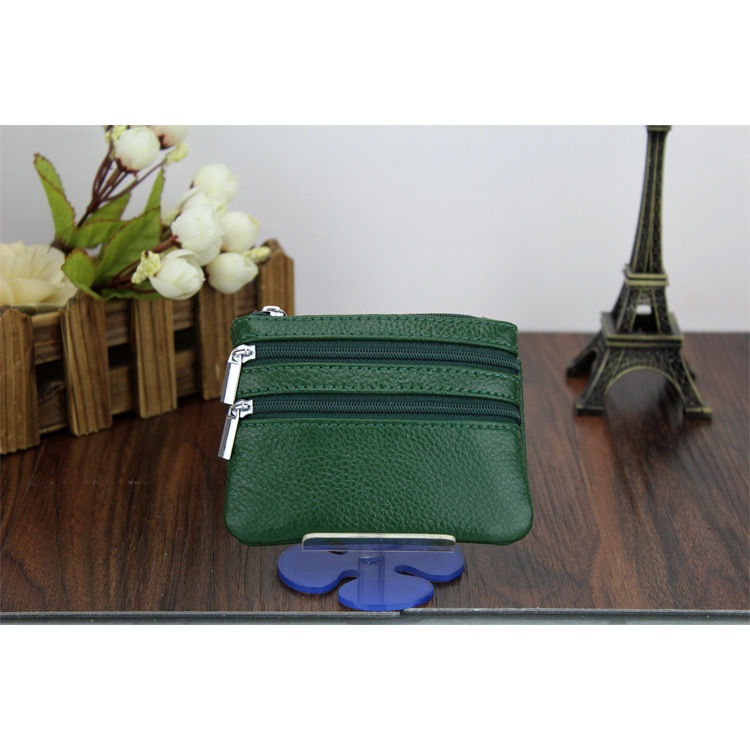 Genuine Leather MultiFunction Women's Coin Purse Key Case Business Gift Bus Wallet Style
