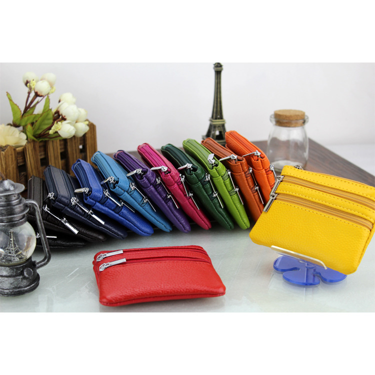 Genuine Leather MultiFunction Women's Coin Purse Key Case Business Gift Bus Wallet Style