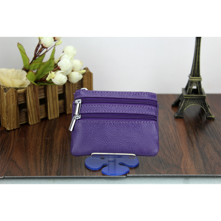 Genuine Leather MultiFunction Women's Coin Purse Key Case Business Gift Bus Wallet Style