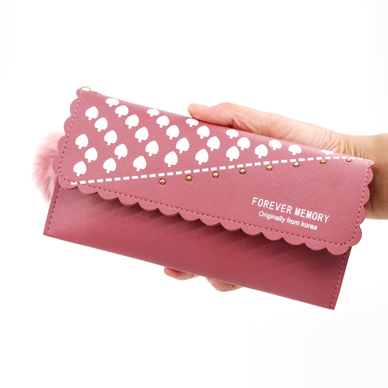 Factory Direct Supply Korean Simple and Sweet Women&#039;s Long Wallet Fashion Wallet Coin Purse Clutch Women&#039;s Long Wallet