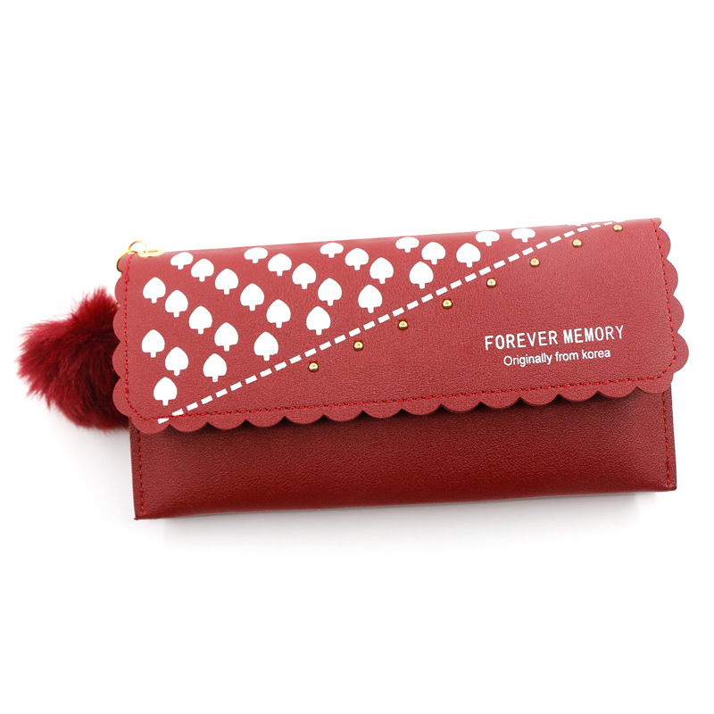 Factory Direct Supply Korean Simple and Sweet Women&#039;s Long Wallet Fashion Wallet Coin Purse Clutch Women&#039;s Long Wallet