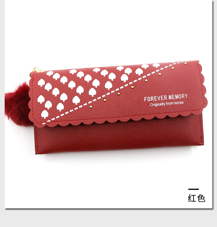 Factory Direct Supply Korean Simple and Sweet Women's Long Wallet Fashion Wallet Coin Purse Clutch Women's Long Wallet