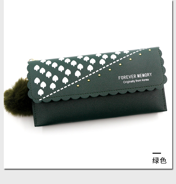 Factory Direct Supply Korean Simple and Sweet Women's Long Wallet Fashion Wallet Coin Purse Clutch Women's Long Wallet