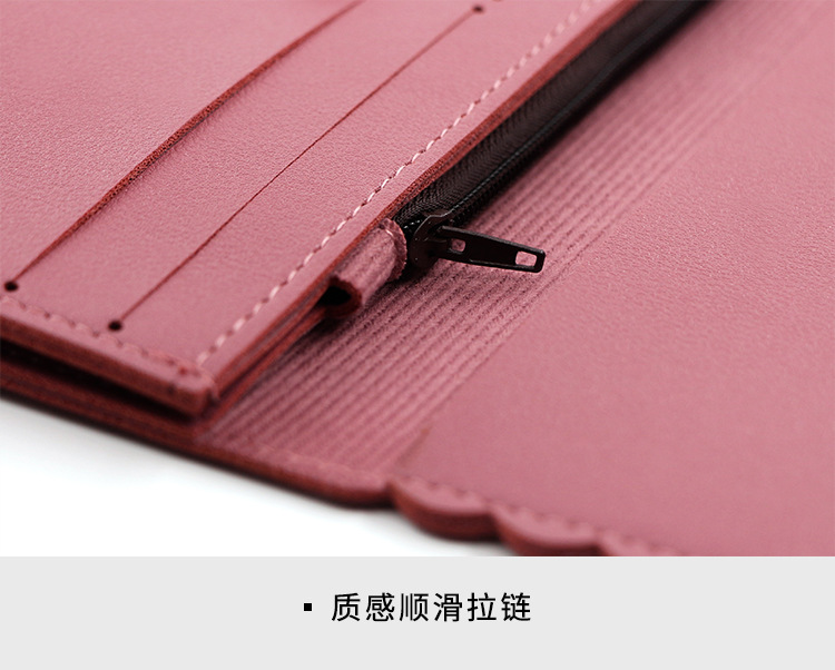 Factory Direct Supply Korean Simple and Sweet Women's Long Wallet Fashion Wallet Coin Purse Clutch Women's Long Wallet