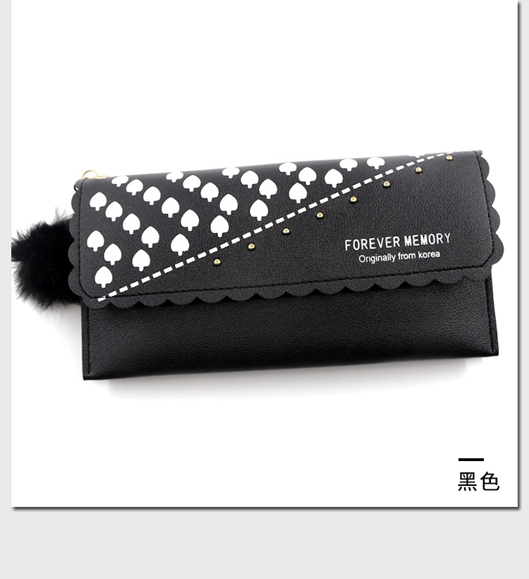 Factory Direct Supply Korean Simple and Sweet Women's Long Wallet Fashion Wallet Coin Purse Clutch Women's Long Wallet
