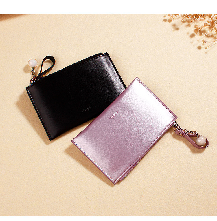 Qian Kai New KoreanStyle MultiFunction Mini Pearly Lustre Laser Creative Coin Purse Japanese and Korean Women's Wallet