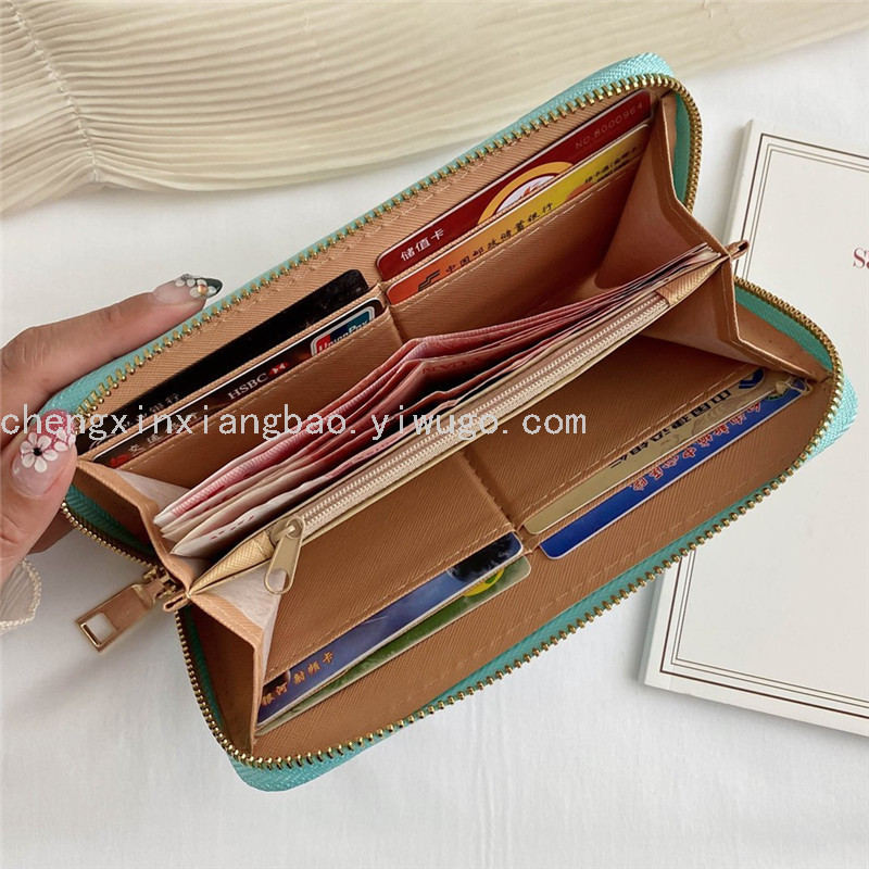 Bag Single Pull Bag Wallet Female Trendy Women's Bags Little Daisy Money Zipper Handbag Fashion Foreign Trade Pu Wallet