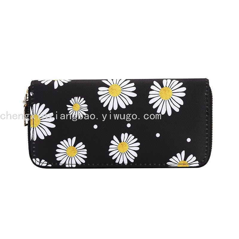 Bag Single Pull Bag Wallet Female Trendy Women's Bags Little Daisy Money Zipper Handbag Fashion Foreign Trade Pu Wallet