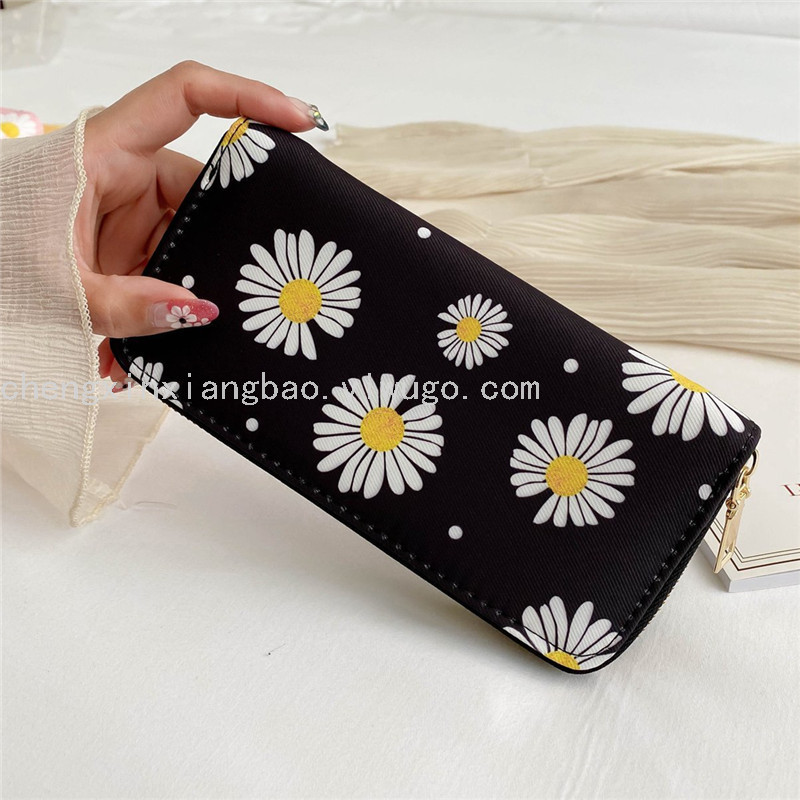 Bag Single Pull Bag Wallet Female Trendy Women's Bags Little Daisy Money Zipper Handbag Fashion Foreign Trade Pu Wallet