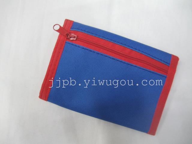 Professional custom wallet produced by the blue 600D nylon waterproof material.