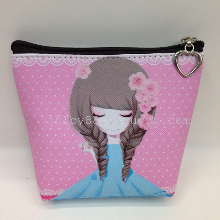 Manufacturers wholesale all kinds of creative PU PVC digital positioning printing beauty pattern zero wallet