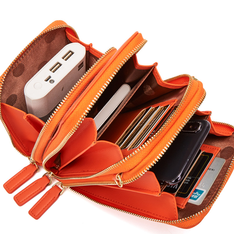 Bag Korean Fashion Large Capacity OvertheShoulder Bag Solid Color MultiFunction Phone Bag Female Messenger Wallet 2020