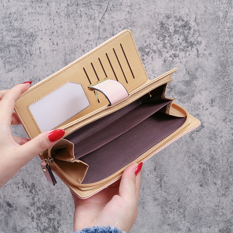 2020 New Korean Women&#039;s Wallet Long Fashion Clutch Hollow Leaves Zipper Hasp Wallet Women&#039;s Bag