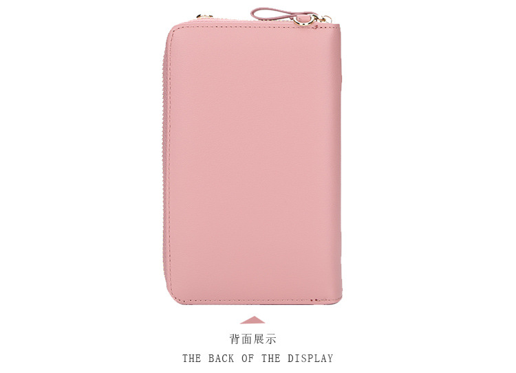 Baellerry Women's Wallet Solid Color Small Over-the-Shoulder Bag Multi-Function Mobile Phone Long Clutch Purse Women
