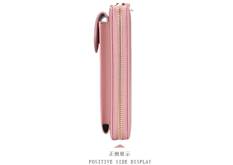 Baellerry Women's Wallet Solid Color Small Over-the-Shoulder Bag Multi-Function Mobile Phone Long Clutch Purse Women
