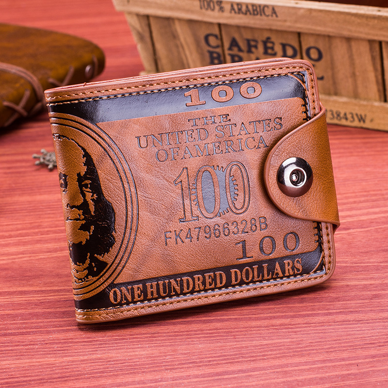 Manufacturer&#039;s direct supply to foreign trade wholesale men&#039;s dollar wallet personality creative magnetic
