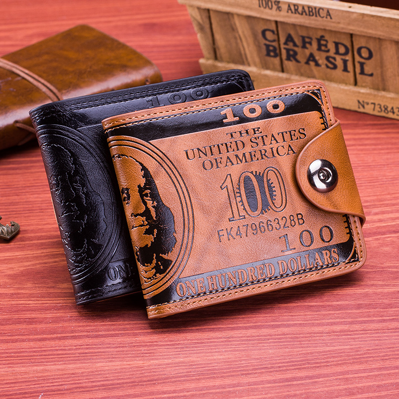 Manufacturer&#039;s direct supply to foreign trade wholesale men&#039;s dollar wallet personality creative magnetic