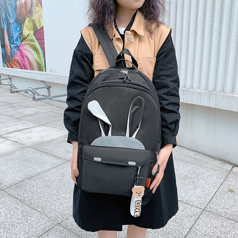 2020 New Backpack Women Korean Style Cute Student Casual Reflective Backpack Large Capacity Versatile Campus Schoolbag Women