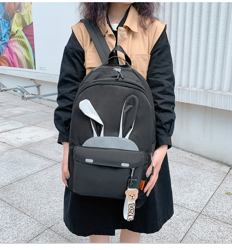 2020 New Backpack Women Korean Style Cute Student Casual Reflective Backpack Large Capacity Versatile Campus Schoolbag Women