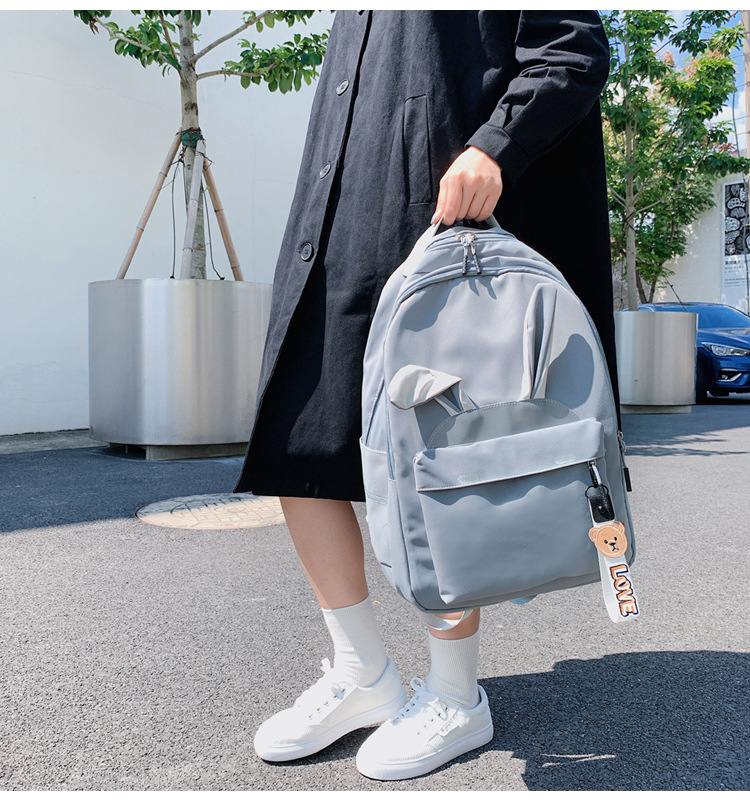 2020 New Backpack Women Korean Style Cute Student Casual Reflective Backpack Large Capacity Versatile Campus Schoolbag Women