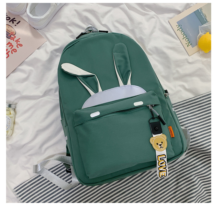 2020 New Backpack Women Korean Style Cute Student Casual Reflective Backpack Large Capacity Versatile Campus Schoolbag Women