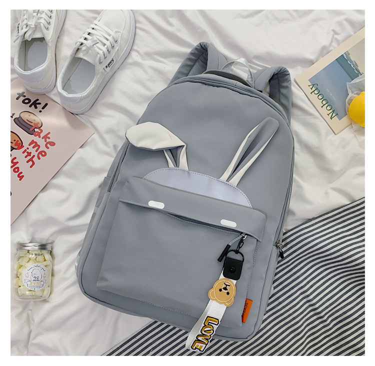 2020 New Backpack Women Korean Style Cute Student Casual Reflective Backpack Large Capacity Versatile Campus Schoolbag Women