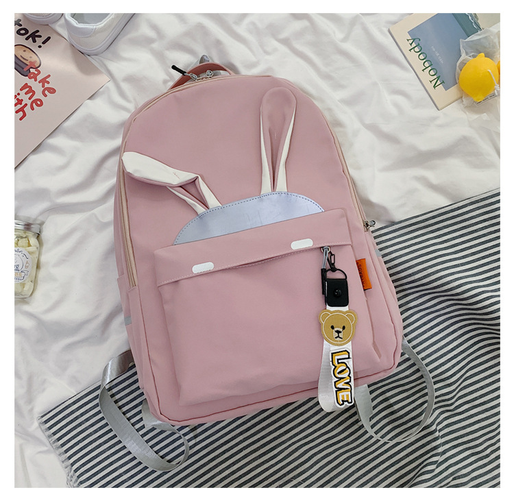 2020 New Backpack Women Korean Style Cute Student Casual Reflective Backpack Large Capacity Versatile Campus Schoolbag Women