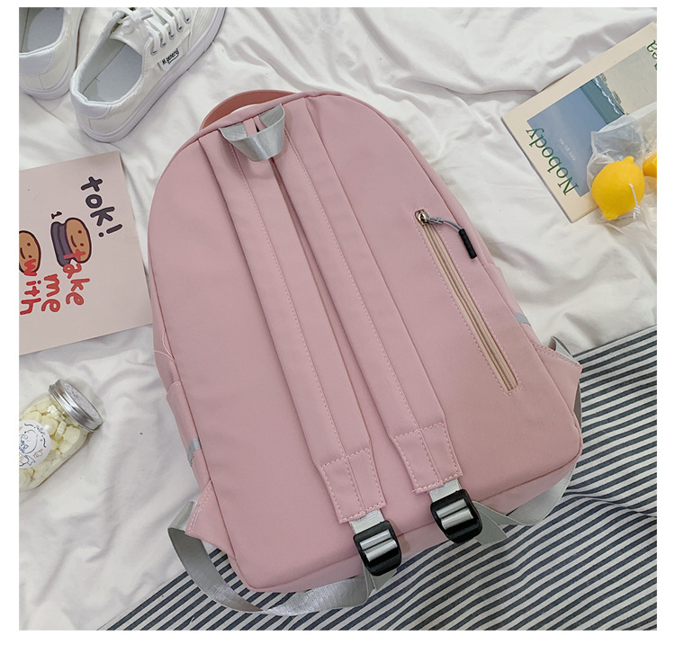2020 New Backpack Women Korean Style Cute Student Casual Reflective Backpack Large Capacity Versatile Campus Schoolbag Women