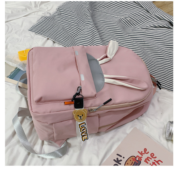 2020 New Backpack Women Korean Style Cute Student Casual Reflective Backpack Large Capacity Versatile Campus Schoolbag Women