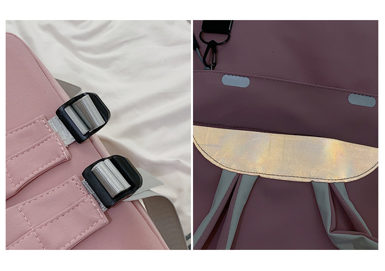 2020 New Backpack Women Korean Style Cute Student Casual Reflective Backpack Large Capacity Versatile Campus Schoolbag Women