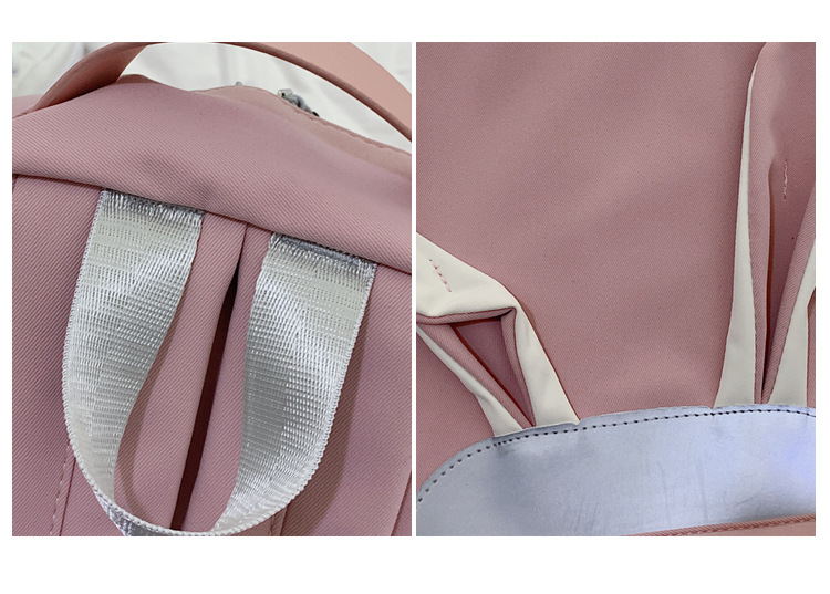 2020 New Backpack Women Korean Style Cute Student Casual Reflective Backpack Large Capacity Versatile Campus Schoolbag Women