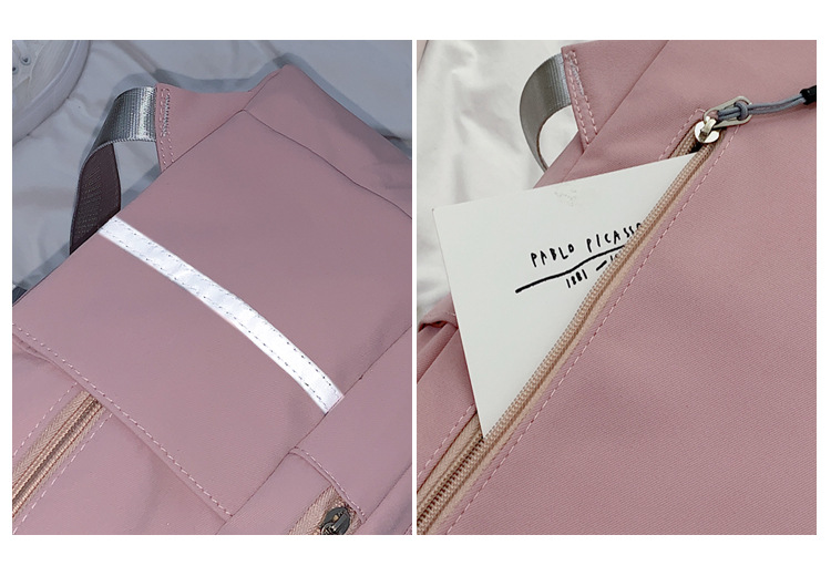 2020 New Backpack Women Korean Style Cute Student Casual Reflective Backpack Large Capacity Versatile Campus Schoolbag Women