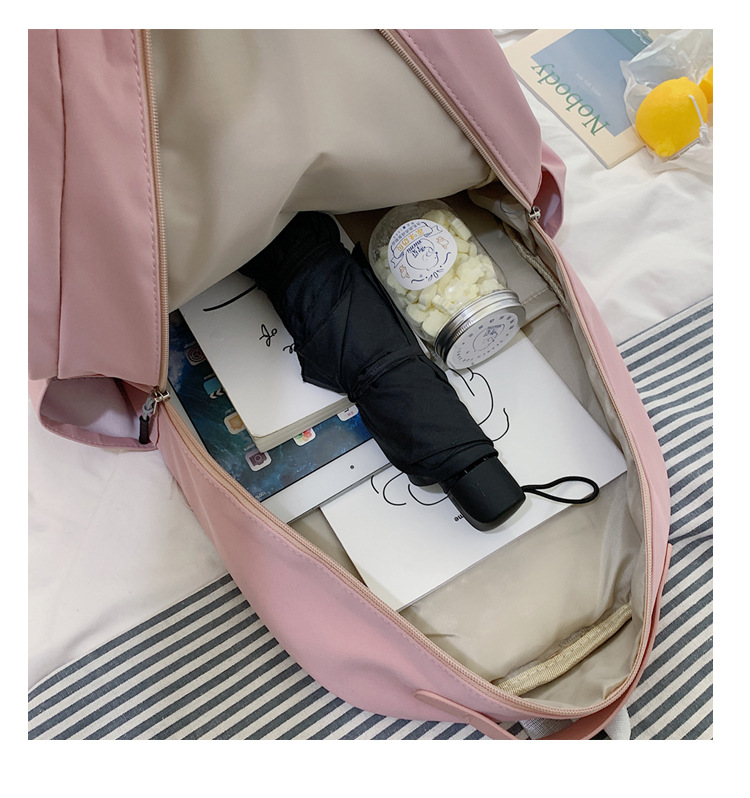 2020 New Backpack Women Korean Style Cute Student Casual Reflective Backpack Large Capacity Versatile Campus Schoolbag Women