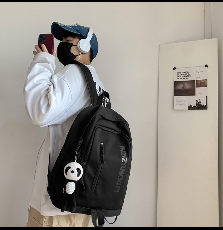 Cross-Border Backpack Men's 2021 New Japanese Elements Ins Student Schoolbag Retro Hong Kong Style Travel Backpack Customization Cross-Border Backpack Men's 2021 New Japanese Elements Ins Student Schoolbag Retro Hong Kong Style Travel Backpack Customization